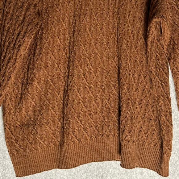Peter‎ Millar 100% Cashmere Cable Knit Sweater Jumper Sz L Brown V-Neck Luxury - Picture 9 of 10